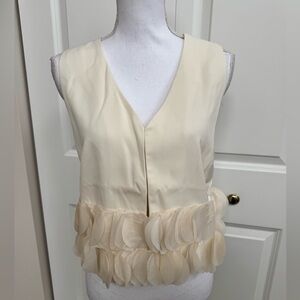 Lalavon - Elegant Vest Top with Petals Detail (large)
